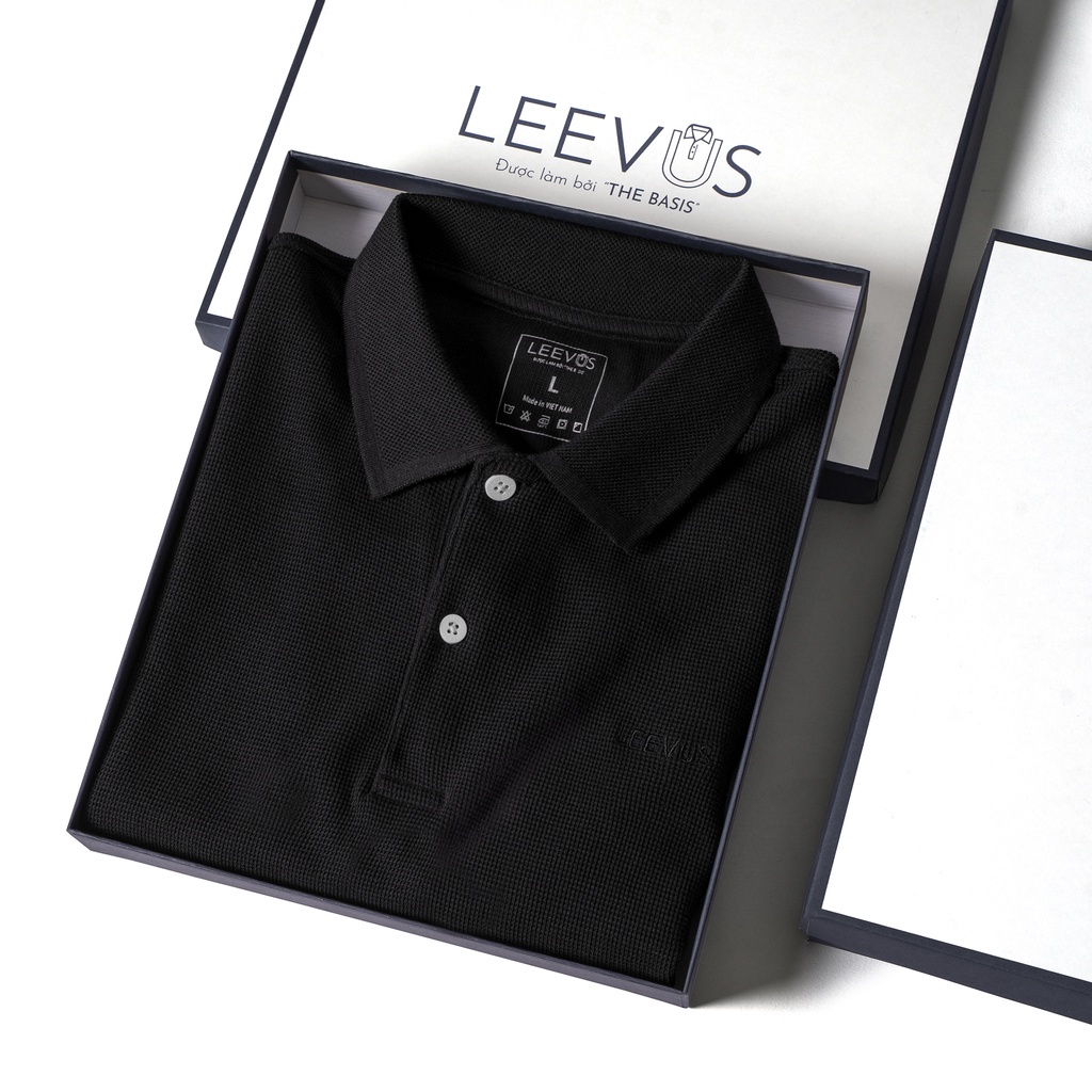 Áo polo nam tông màu premium, Vải waffle cao cấp, APL26 LEEVUS, BASIS, GUTTI