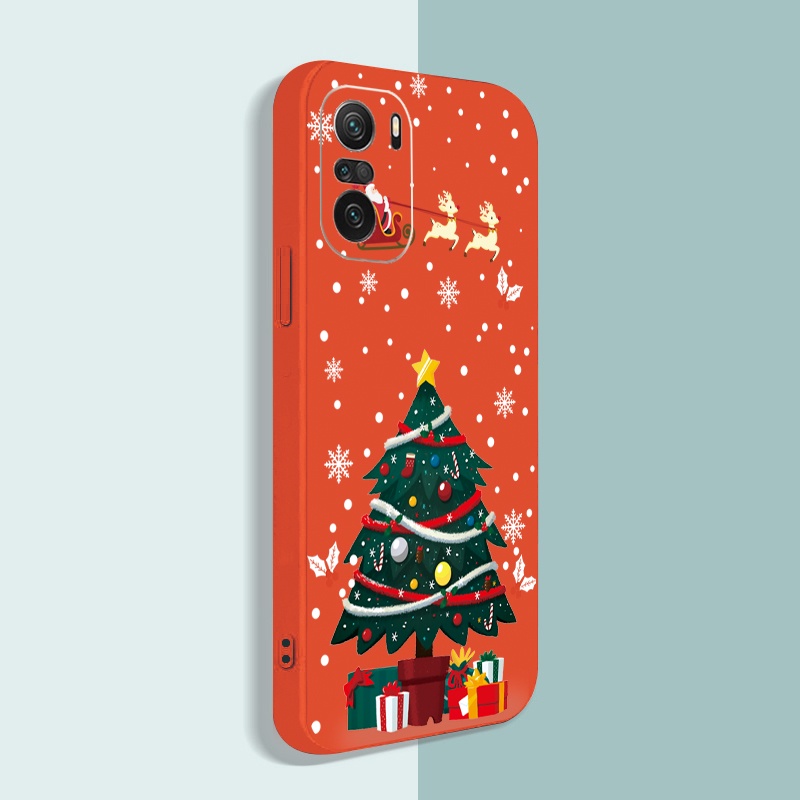 Ốp Điện Thoại Silicon Mềm Viền Vuông Hình Giáng Sinh Năm Mới Cho Xiaomi Redmi Note 10 Pro 9S 9A POCO X3 NFC M3 Pro 5G 2023