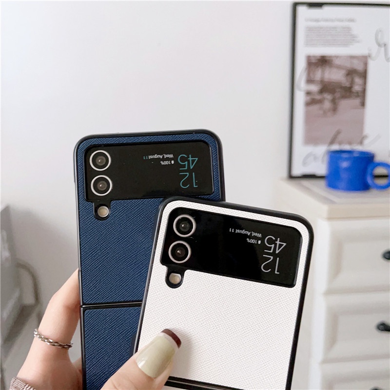 Ốp Điện Thoại Da PU Chống Sốc Sang Trọng Cho Samsung Galaxy Z Flip 4 Z Flip 3 Z Flip 4 Flip 4 Z Flip 3