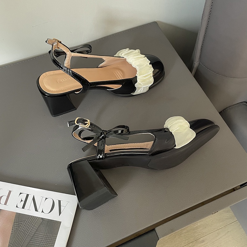 Giày búp bê nữ Mũi Vuông Thiết Kế Mới Thanh Lịch Thời Trang Dành Cho Nữ 6CM giày jane mary cao gót