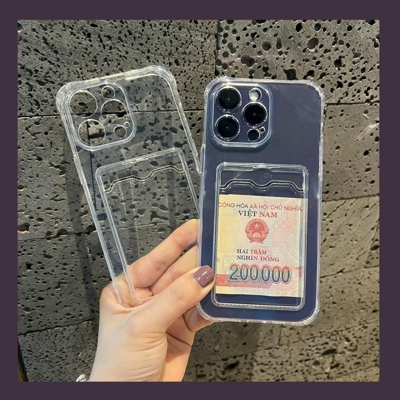 Ốp trong cài thẻ , cài ảnh, cài tiền Iphone