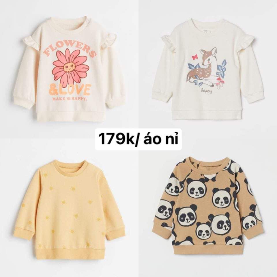 Áo nỉ HM auth săn sale cho bé trai bé gái