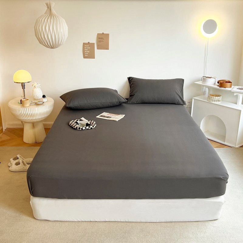Bộ ga giường và 2 vỏ gối cotton tici ETAMI drap giường trơn 15 màu lựa đủ mọi size nệm