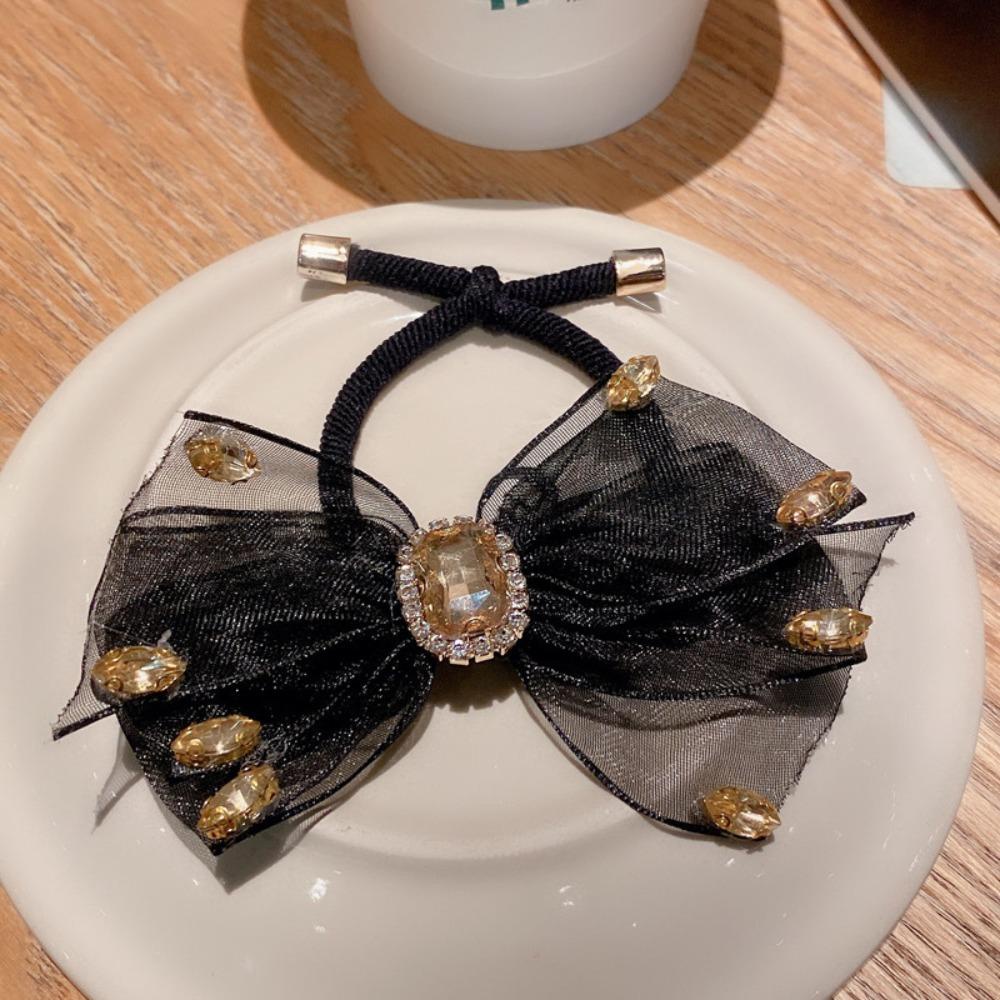 Dây Cột Tóc Vải Gạc Đính Nơ Kiểu Vintage Ngọt Ngào Cho Nữ|Dây Cột Tóc Phong Cách Hàn Quốc Xinh Xắn Cho Nữ