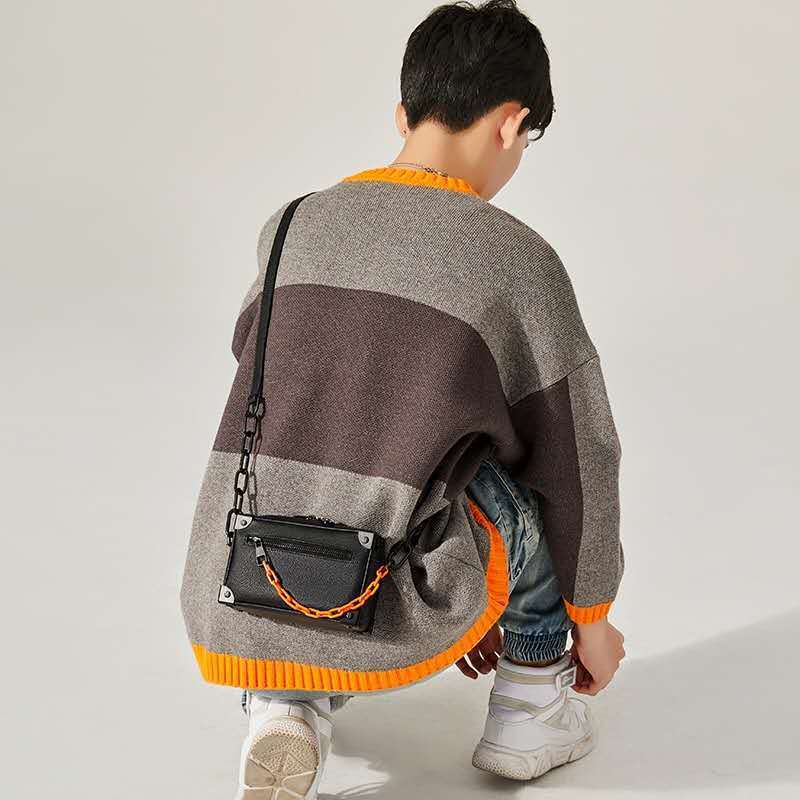 Túi Hộp Đeo Chéo Thời Trang Nam Nữ Kèm Xích Quảng Châu Cao Cấp