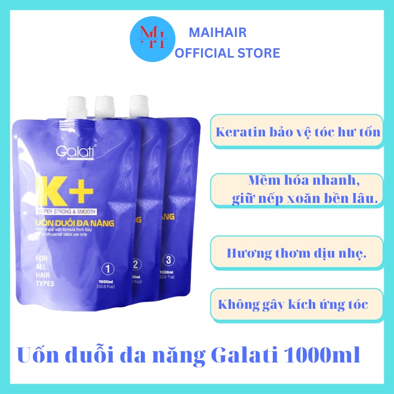 Uốn duỗi tóc đa năng cao cấp Galati 1000ml, uốn duỗi cao cấp không gây khô tóc