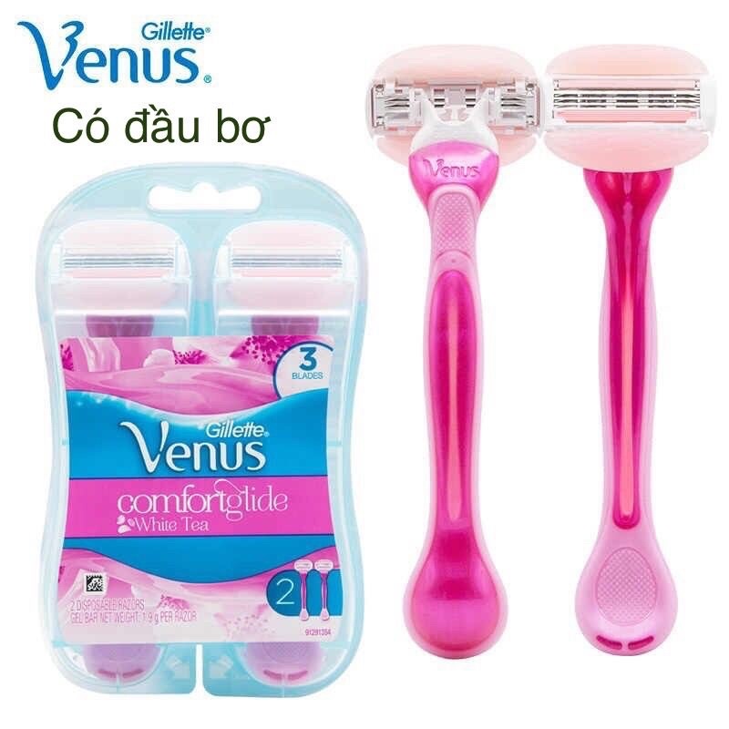 Set 2 dao cạo lông cho nữ có đầu bơ Gillette Venus Spa white tea - Hàng Úc - Twins Cosmetic