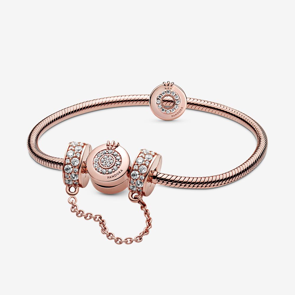 Vòng Tay Mạ Bạc 925 Hình Vương Miện Đính Đá Lấp Lánh