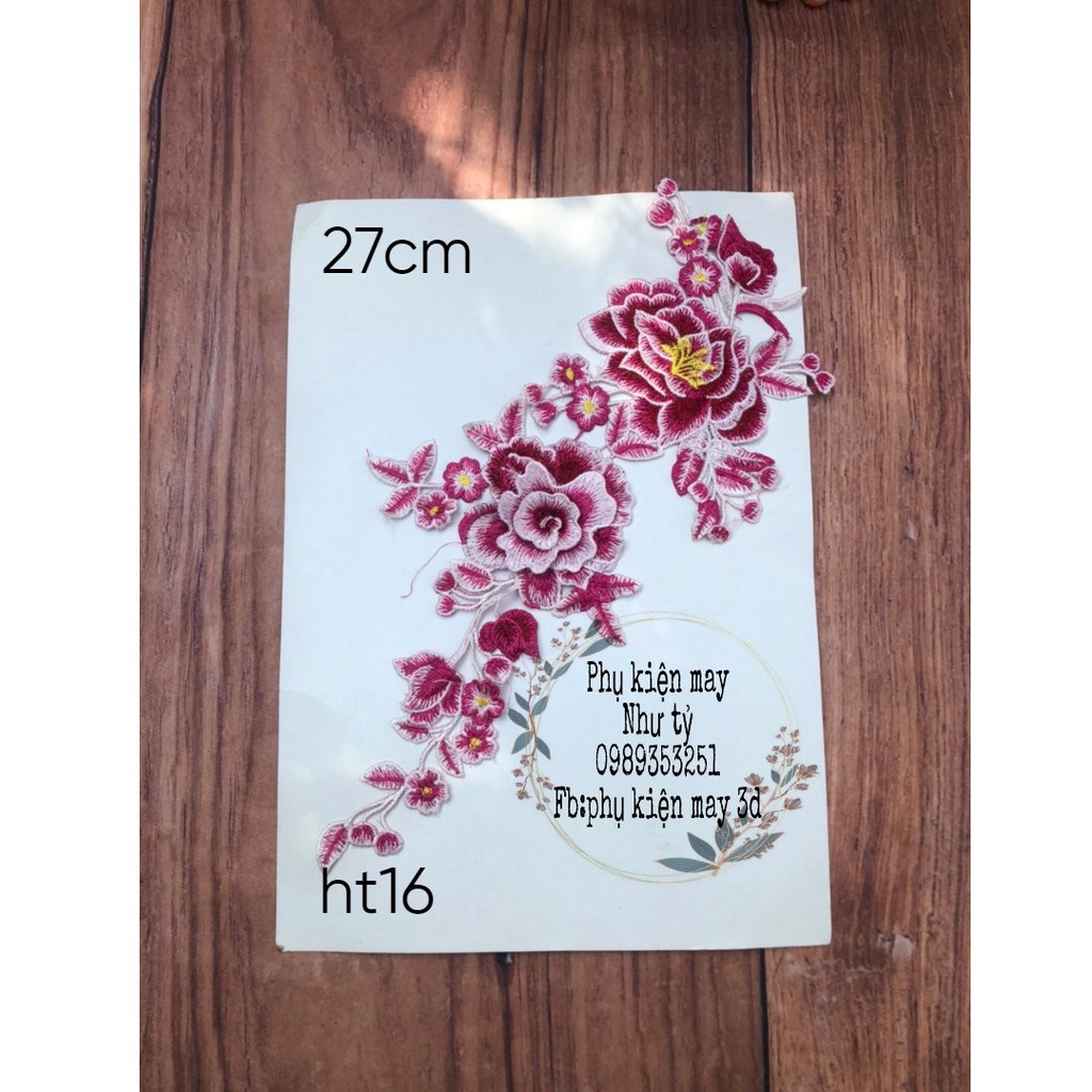 Hoa thêu quảng châu mềm mại 27cm