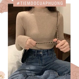 Áo len tăm cổ 3 phân nhiều màu