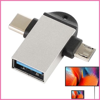 Đầu Chuyển Đổi OTG 3 Trong 1 Từ USB Sang Micro Type-c Cho Điện Thoại