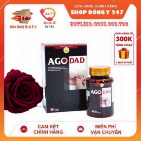 ✅ Ago Dad - Hỗ trợ bổ thận, tăng chất lượng tinh trùng, tăng cường sinh lý nam (50 viên)