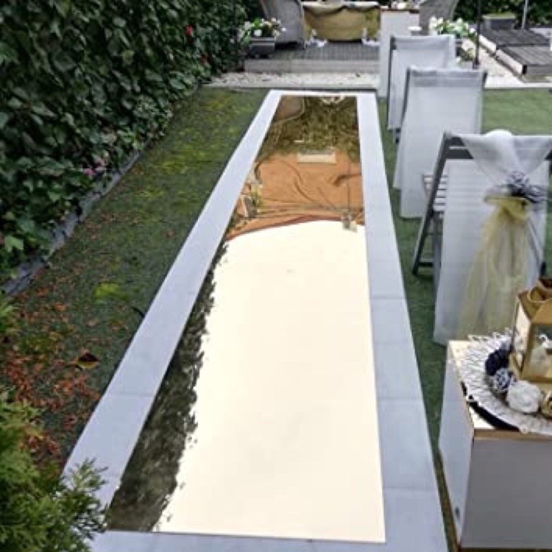 Thảm gương vàng giấy phim gương vàng trang trí trải sàn tiệc cưới, sân khấu khổ 1,5m
