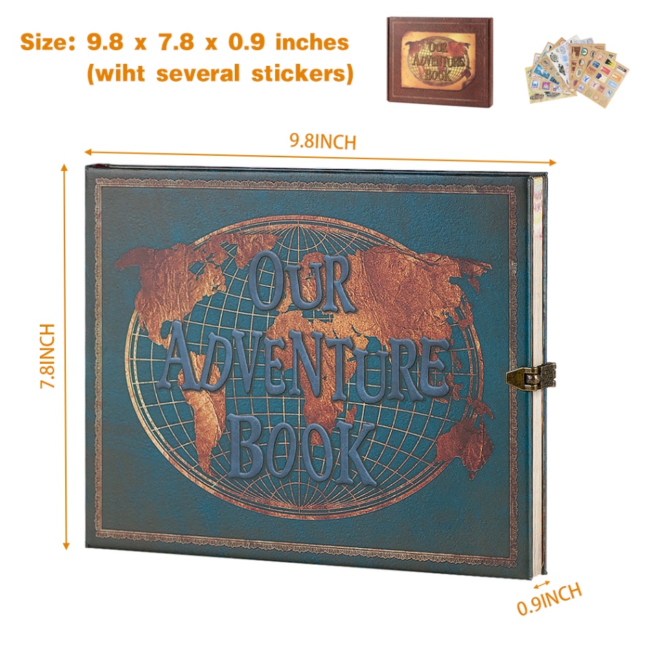 Cuốn Album Ảnh 180 Trang DIY Bằng Da Phong Cách Retro Sáng Tạo