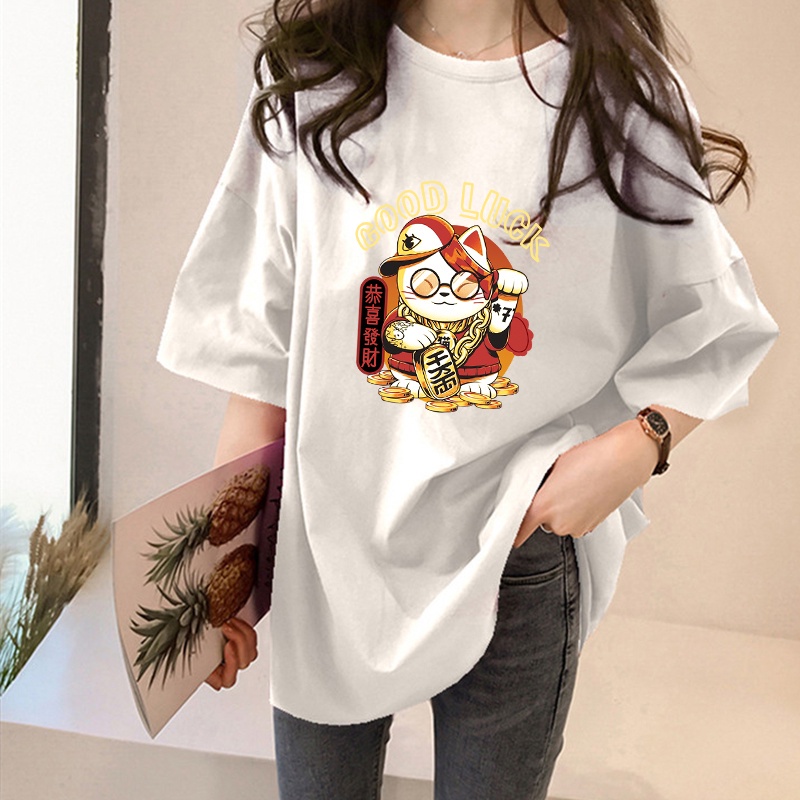 NRVP Áo Thun Unisex / Áo Thun Rộng Tay Ngắn In Hình Thỏ Năm Mới 2023 CNY / Trung Hoa