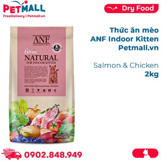 Thức ăn mèo ANF 6Free Indoor Kitten 2kg - Salmon & Chicken Petmall