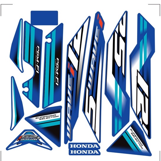 tem rời wave 125i 2011, decal 3 lớp