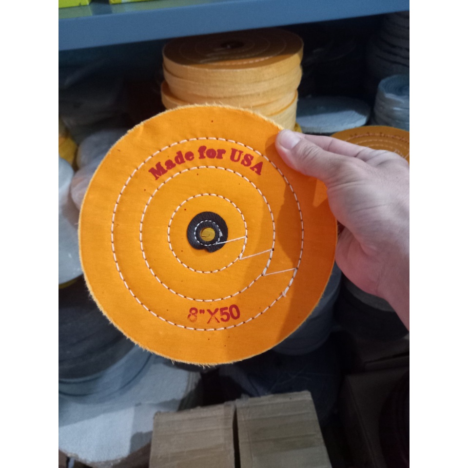 Bánh vải cotton trắng/vàng USA 50 lớp