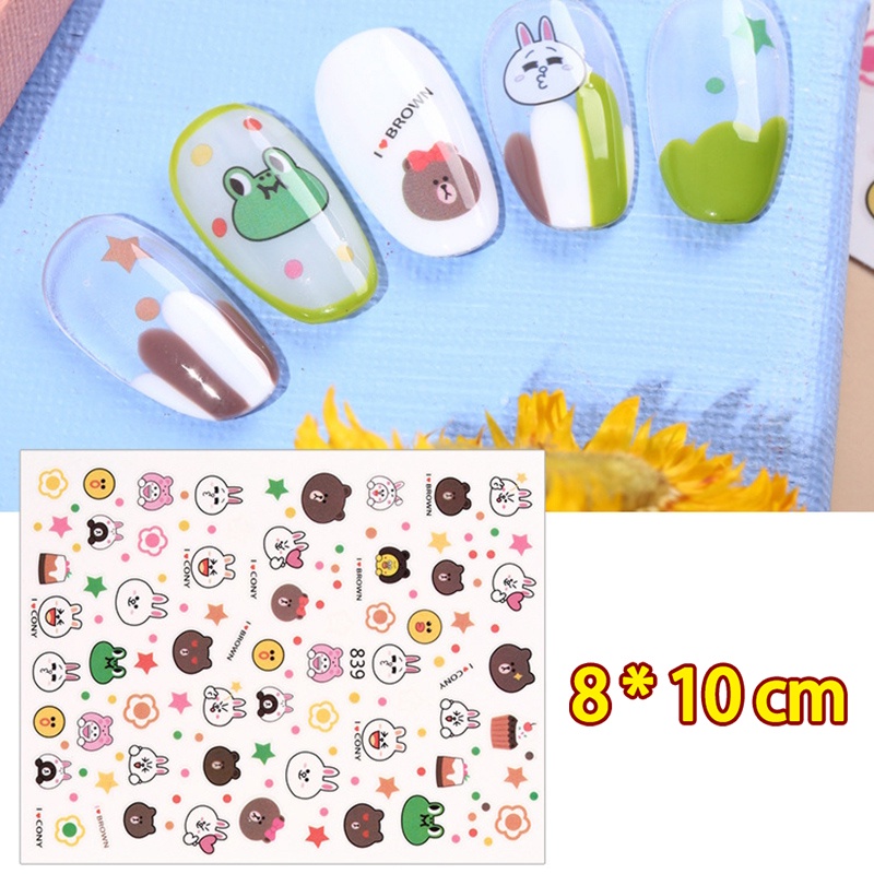 Hình Dán Móng Tay Hoạt Hình Siêu Dễ Thương Cho Nữ