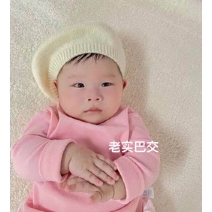 Mũ nồi len thêu tên cho bé style hàn quốc