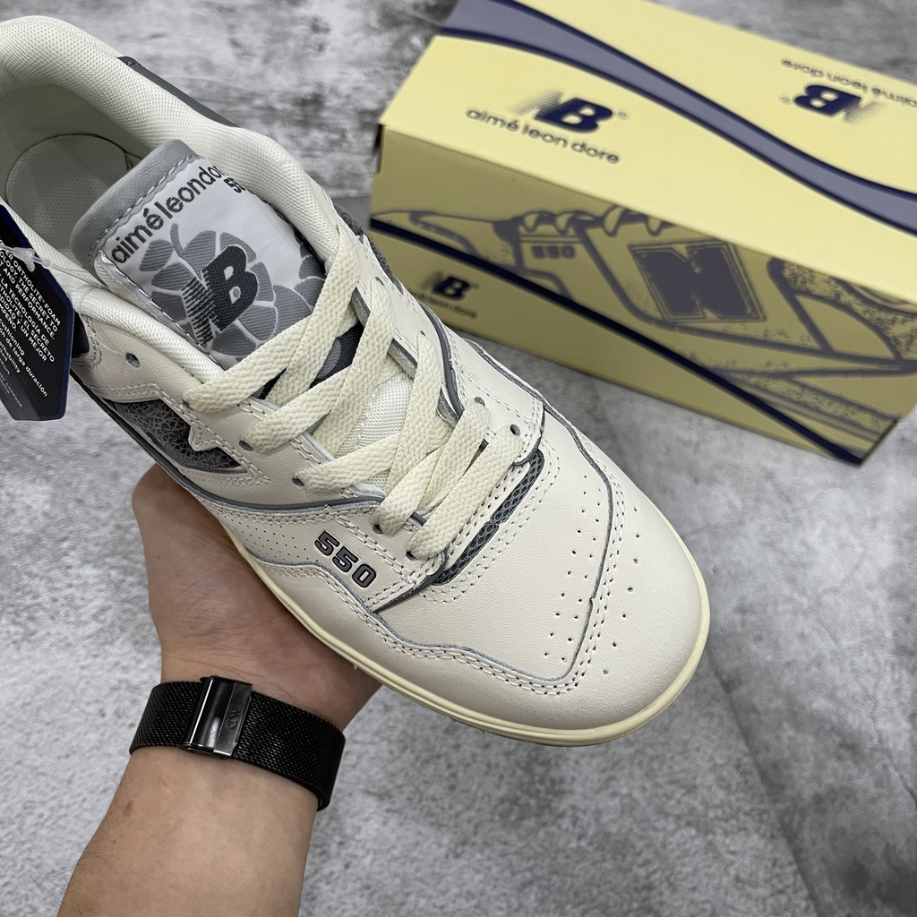 Giày Sneaker NB550 Xám Trắng, chất lượng cao