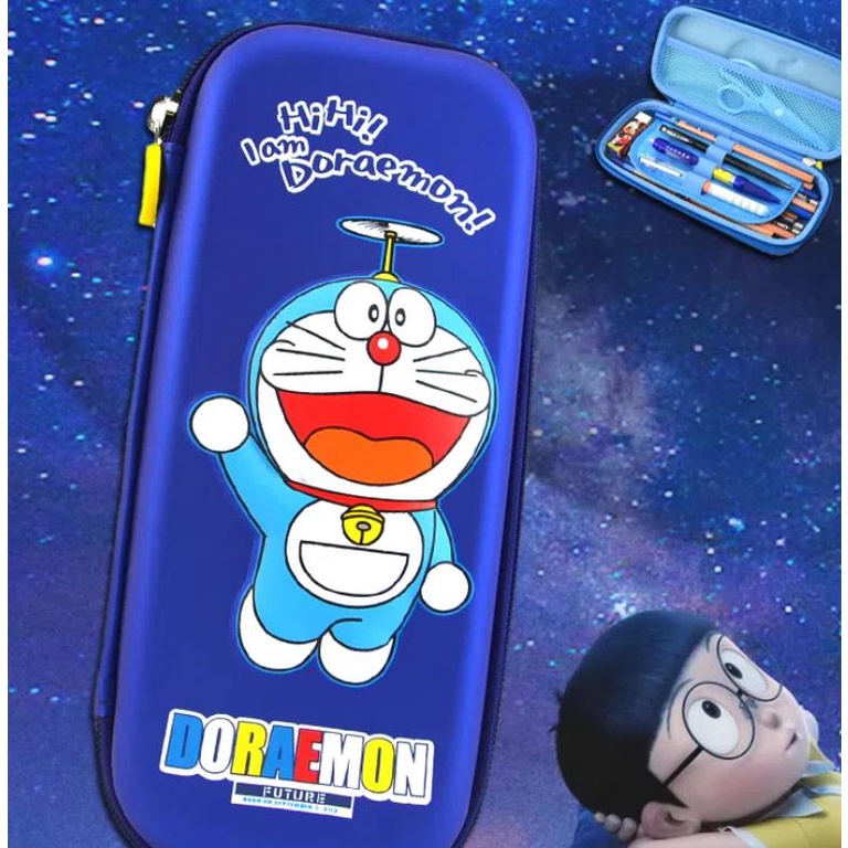 Hộp Bút Hình Mèo Máy Doraemon 3D Ba Chiều Sức Chứa Lớn