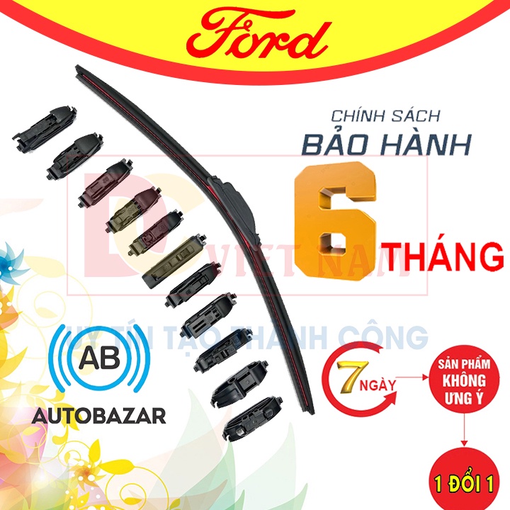 Thanh gạt nước mưa ô tô công nghệ Đức Nano Plus, dành cho các dòng xe của hãng FORD - BẢO HÀNH 6 THÁNG