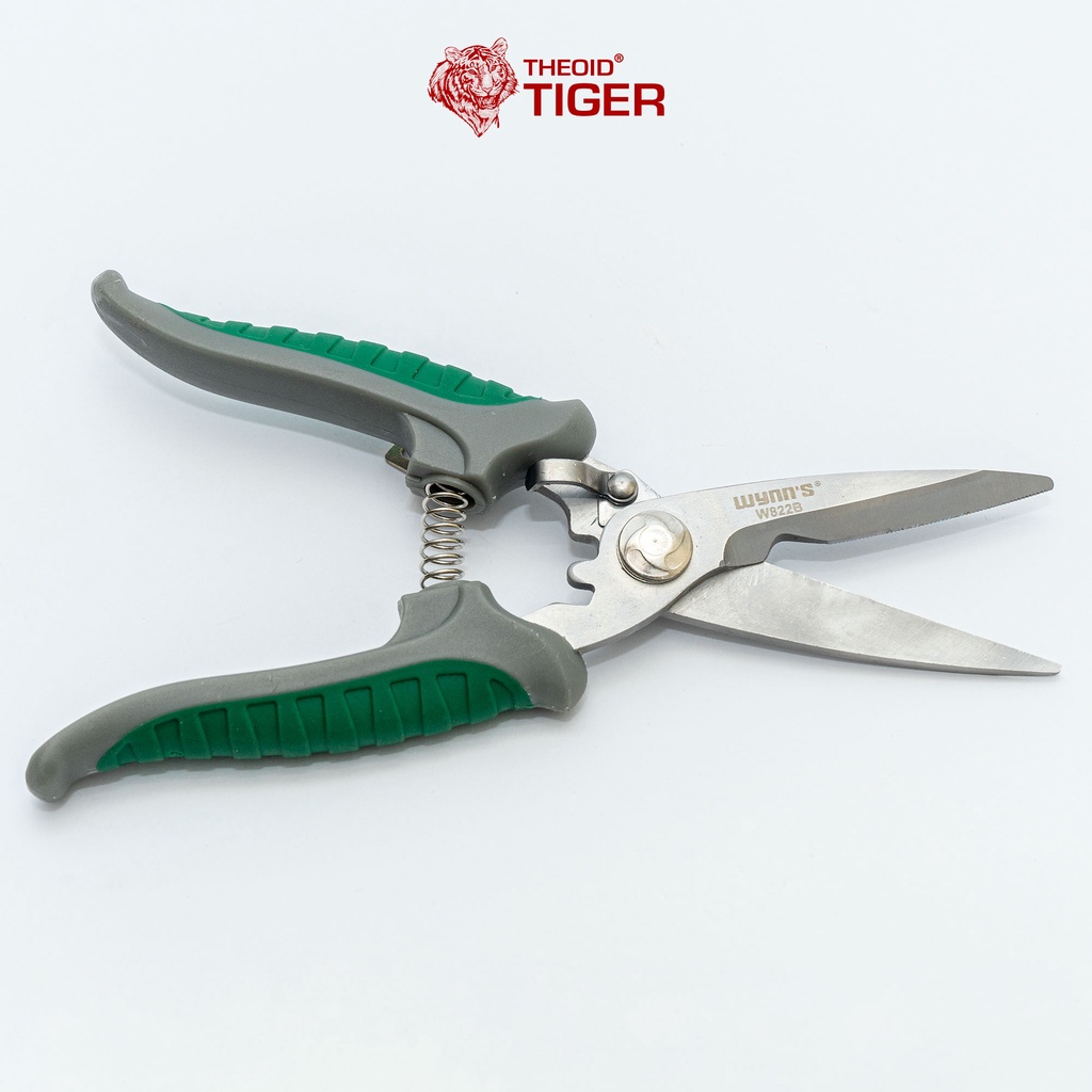 Dụng cụ làm vườn Theoid Tiger Kéo Cắt Tỉa Cành Nhỏ, Lưỡi Sắc Bén Cắt Tỉa Nhanh Chóng