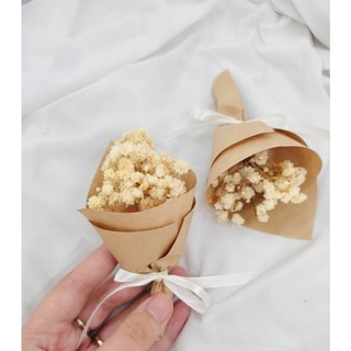 Hoa khô mini babi trắng vintage