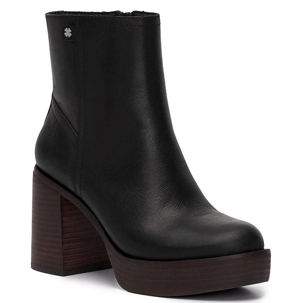 Boot da thật đen Lucky Brand