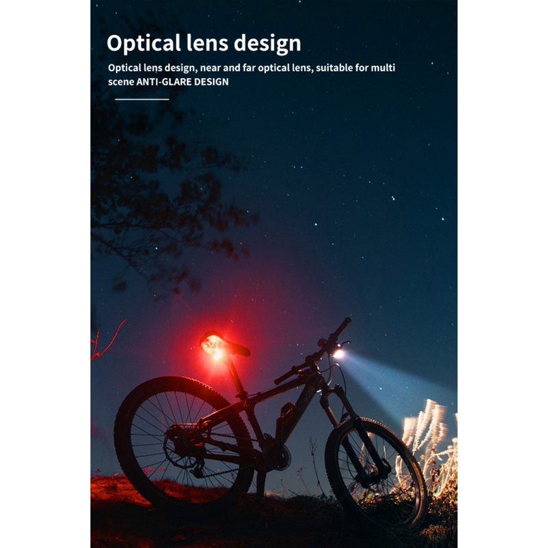 Đèn Xe Đạp Đèn Trước Xe Hơi Đơn Bằng Hợp Kim Nhôm Đèn Đuôi Đèn Chùm Kép Chiếu Xa Và Thấp Đèn Núi Nổi Bật Booboom