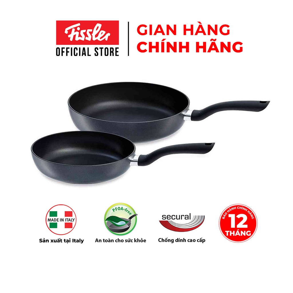 Bộ chảo chống dính cao cấp Đức đáy từ Fissler Cenit 28cm và 24cm, hàng chính hãng, an toàn cho sức khỏe, bền, đẹp.