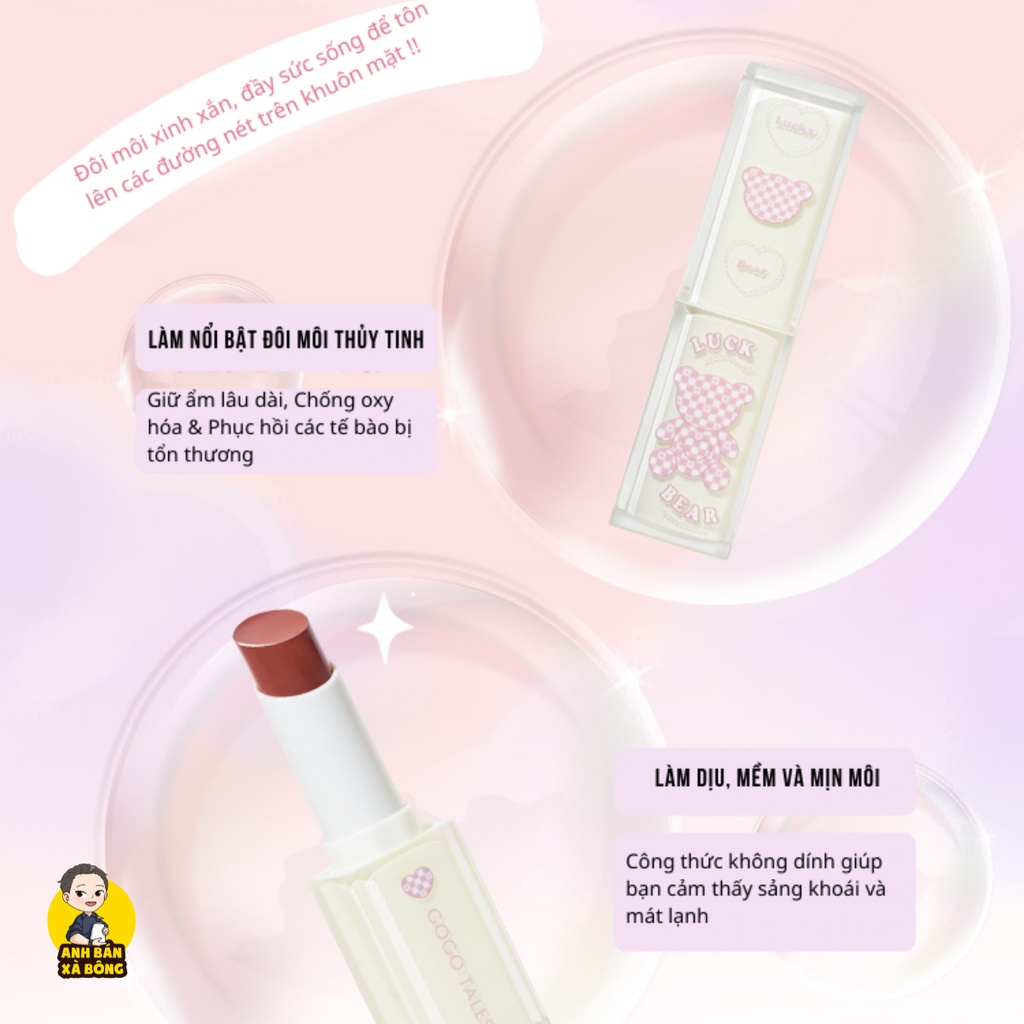 Son Môi Dưỡng Ẩm GOGO TALES Lucky Bear Moisturizing Lipstick GT381