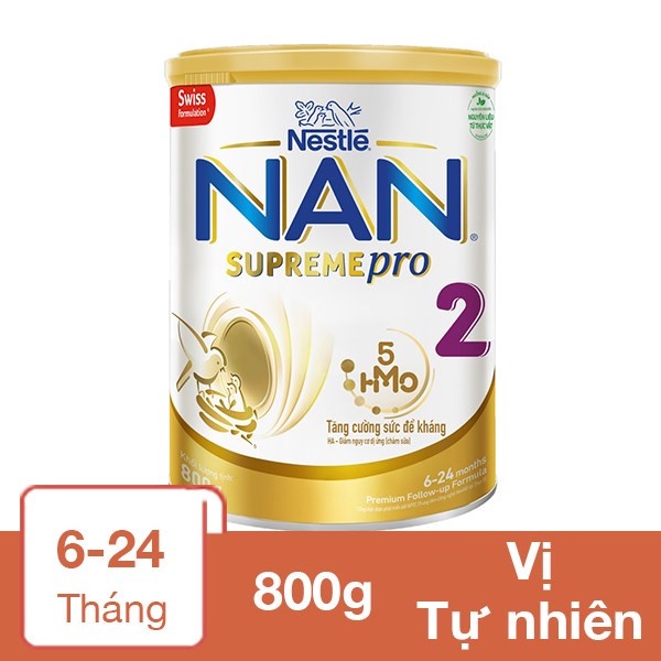 [HSD T5-2025] Sữa Bột NAN Supremepro Số 2 800g (6 - 24 Tháng).