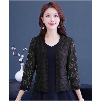 Áo khoác ren hoa Áo khoác ren nữ mặc ngoài váy siêu xinh