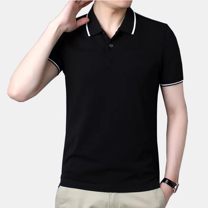 Áo Thun nam POLO trơn vải cá sấu thái co dãn 4 chiều ngắn tay tông màu sang trọng lịch lãm