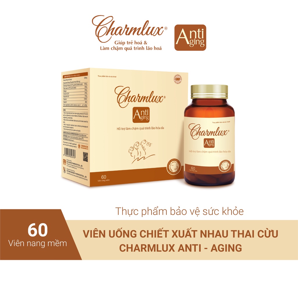 Viên uống chiết xuất nhau thai cừu Charmlux Anti - Aging 60 viên
