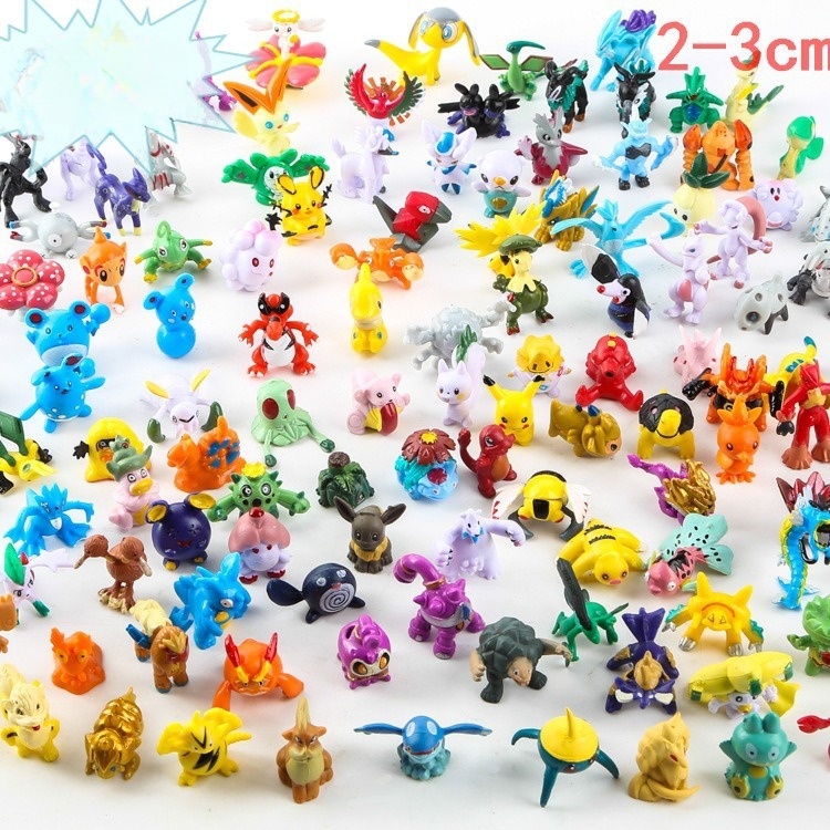 Mô Hình Pokemon, Pikachu, Bộ Sản Phẩm Bao Gồm 144 Nhân Vật Chibi Khác Nhau, Cao 3cm -  Tượng Figure Anime