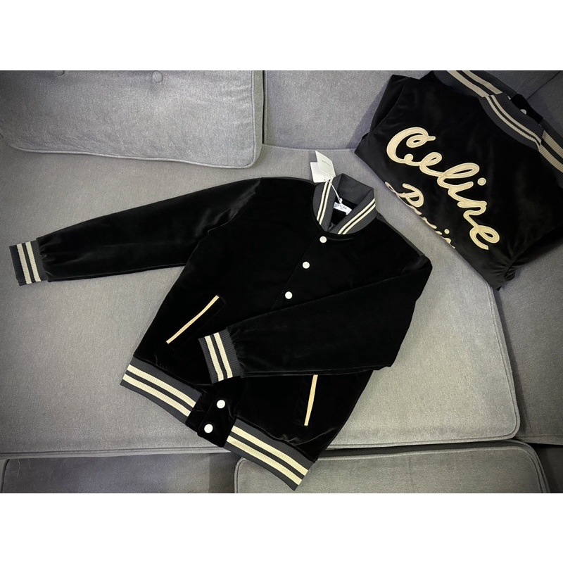 Áo khoác nhung 4 lớp thêu da