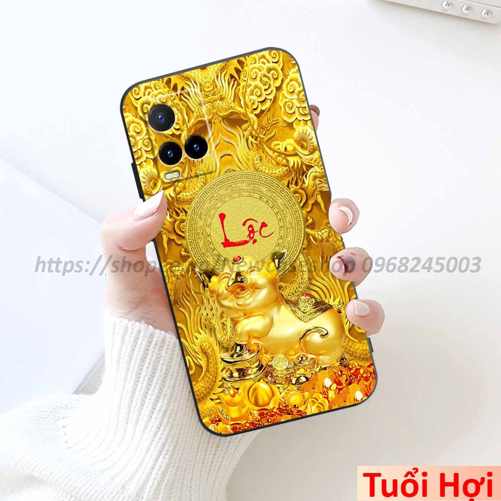 Ốp Vivo Y21 / Y21S / Y33S in hình 12 Con Giáp Tài Lộc 3D