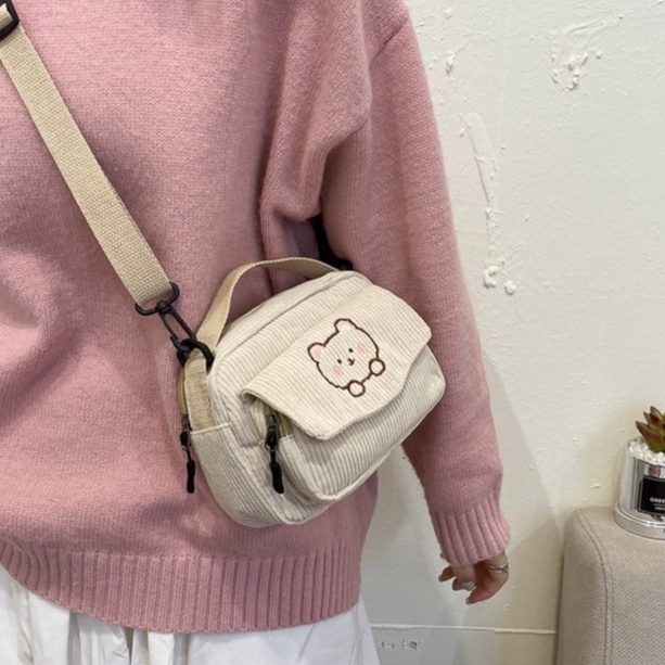 ENVIROSAX Túi đeo chéo vải canvas dễ thương cho nữ