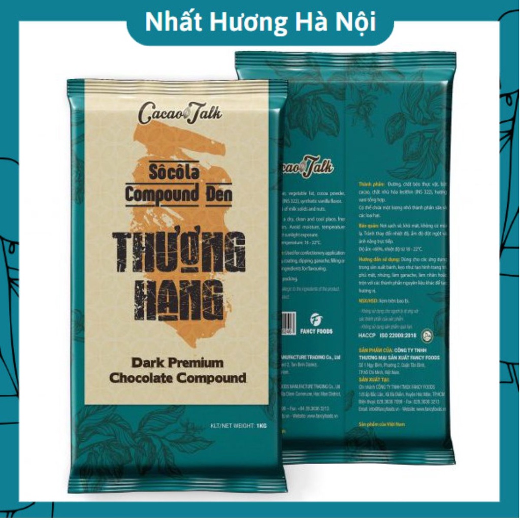 Socola Compound Đen Thượng Hạng Dạng Khối 1kg - Thời tiết nóng dễ khiến socola bị mềm, quý khách cân nhắc khi mua