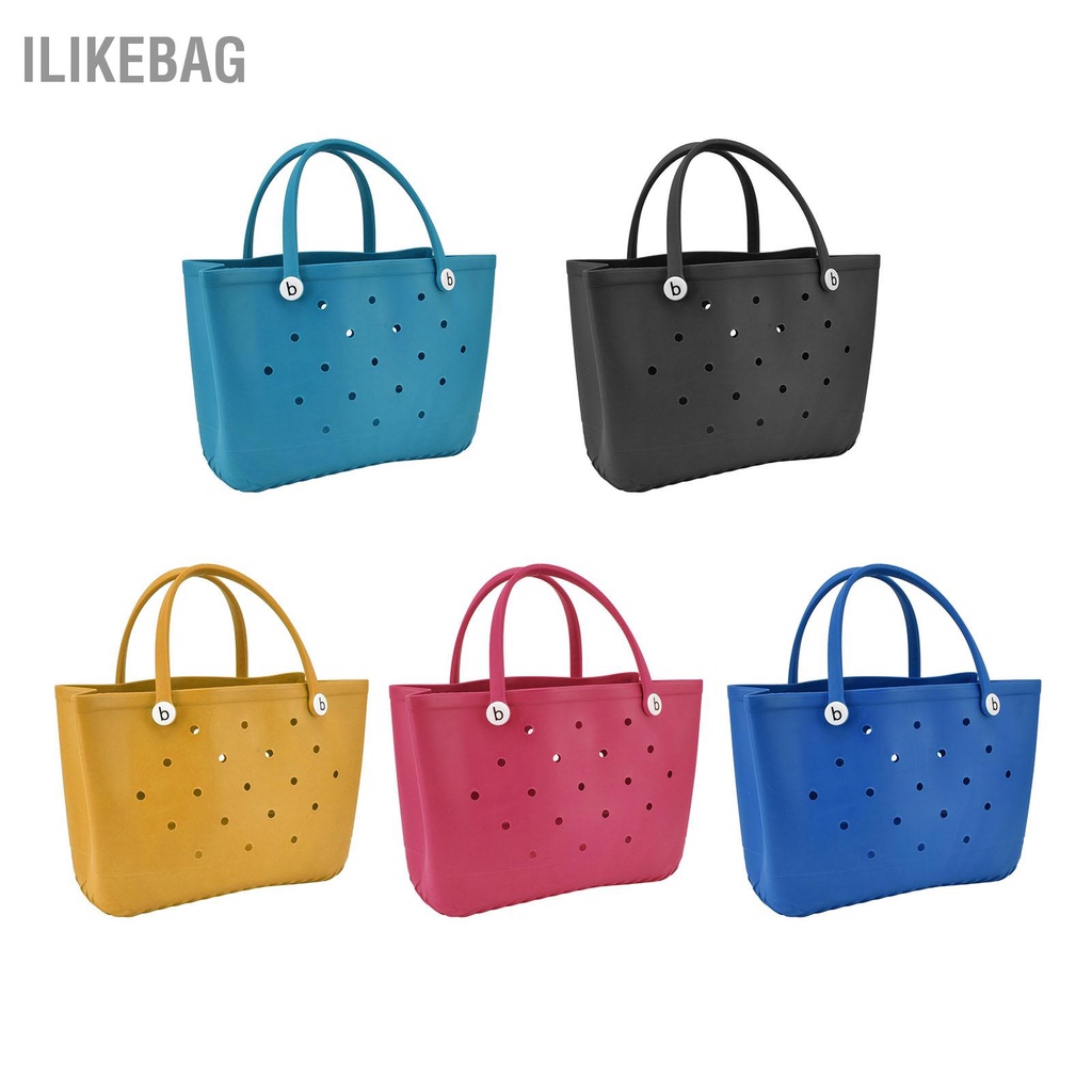 Có thể bán buôn Túi tote đi biển Bền bỉ An toàn Chất liệu EVA Đa chức năng Tiết kiệm không gian Thiết kế lỗ tròn di động lớn Ilikebag Hàng giao ngay