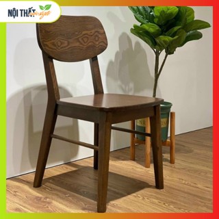 Ghế gỗ PLC Mango gỗ sồi Nga lưng tựa cong 1 lá, ghế bàn ăn, ghế nhà hàng bền đẹp