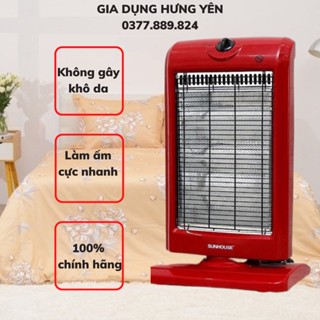 Đèn sưởi phòng Sunhouse 3 bóng SHD7016, máy sưởi điện sunhouse làm nóng nhanh, không gây khô da hàng chính BH 12 tháng