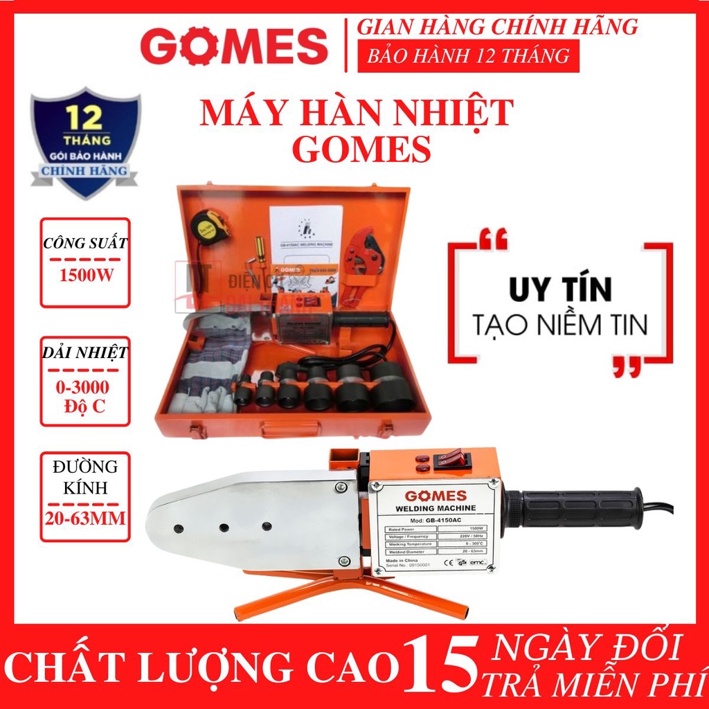 Máy hàn ống nhiệt gomes GB-4150AC / 1500W / Máy hàn nhiệt ppr, Máy hàn nhiệt ống ppr ...