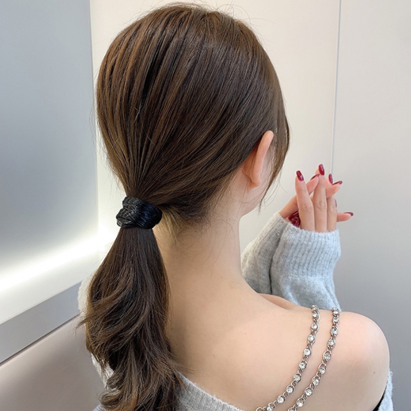 Dây Buộc Tóc Cao Su Co Giãn Đính Hoa Nhân Tạo Thời Trang