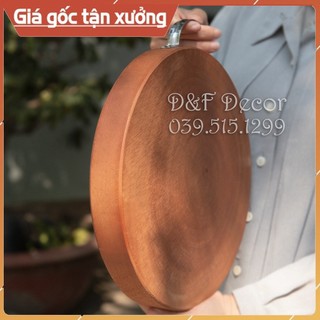 [THANH LÝ DỌN KHO] Thớt Gỗ Chặt 28cm, 26cm, 24cm (Hiệu Ba Con Cá), Gỗ Xà Cừ Nguyên Khối