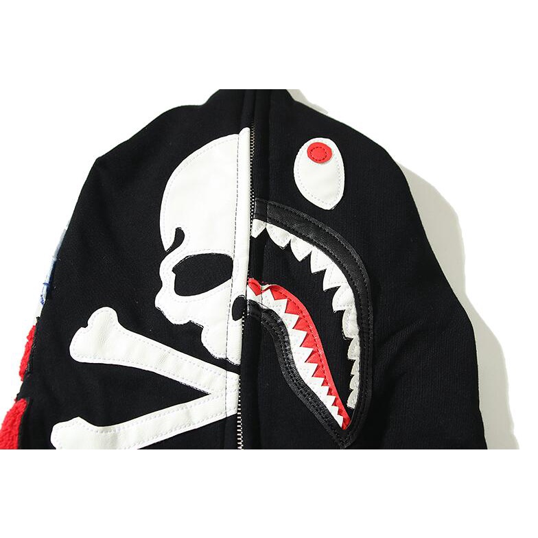 Bape Áo Hoodie cotton Có Khóa Kéo In Họa Tiết Thời Trang Cho Nam Nữ
