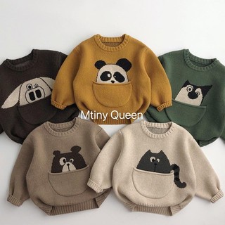 Áo len túi bụng hình thú cưng đáng yêu cho bé- hàng qccc